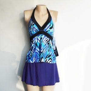 Miraclesuit Skirted Halter Tankini/Skirtini Set